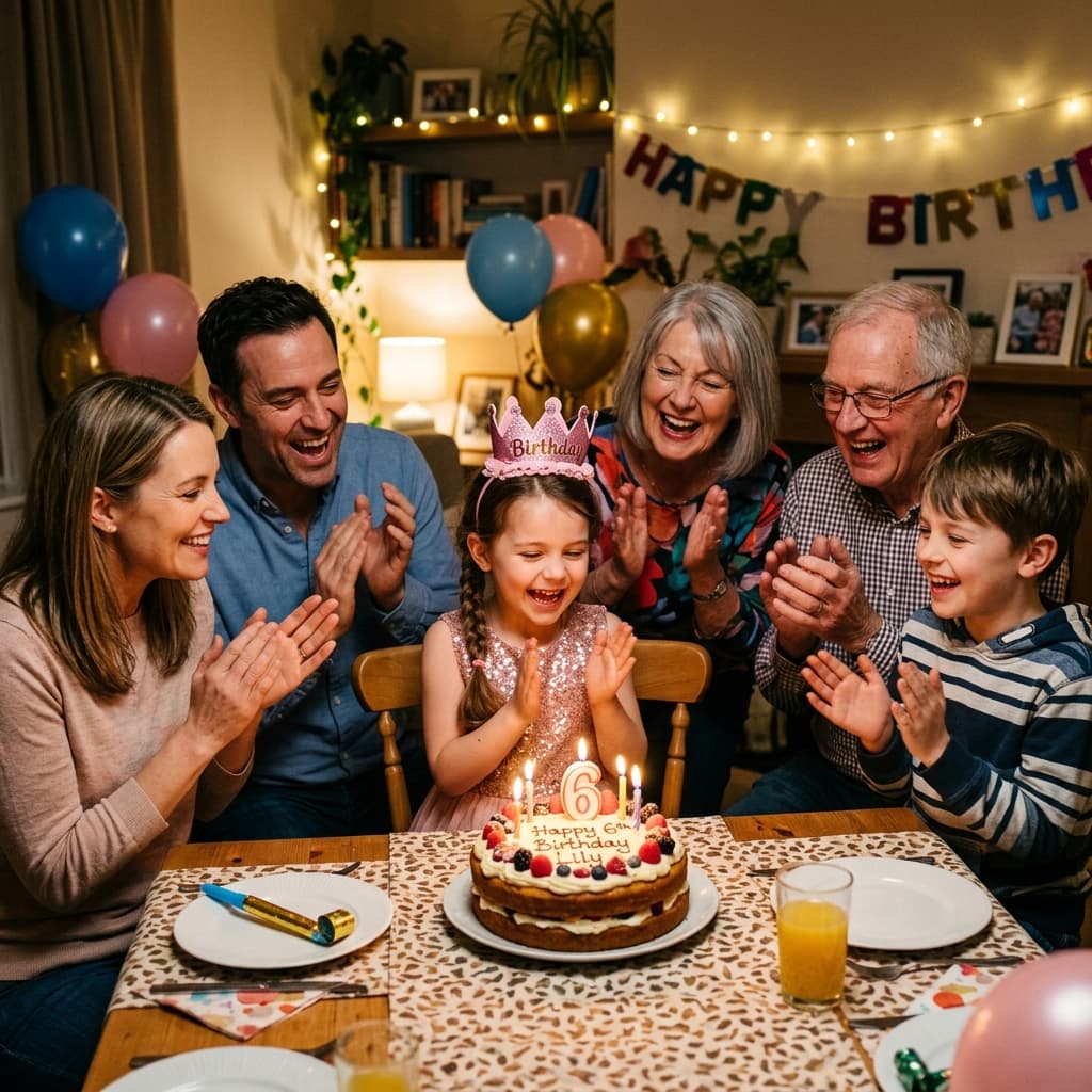 Friends and family celebrating a birthday together online
